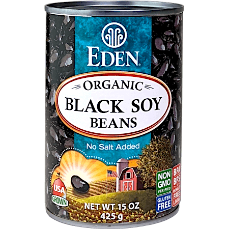 Organic, No Salt Added Black Soy Beans